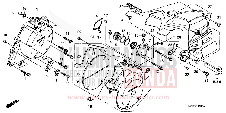 WECHSELSTROM-GENERATORABDECKUNG von VFR1200F DCT DARKNESS BLACK METALLIC (NH463) von 2013